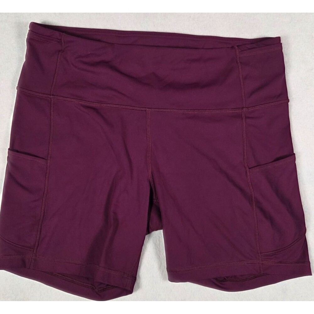 Lululemon Cycling Shorts Fast And Free Short Womens Size 12 Purple Body: Stretch